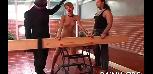  Extraordinary humiliation with bent over wench who gets punished